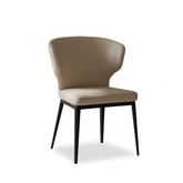 Amed Wood Modern Leather Dining Room Side Chair - Gavisco Office Furniture